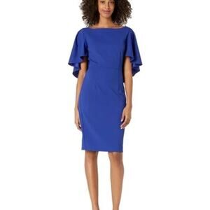 Trina Turk Luxurious Cape Sleeve Dress Size 4 $198